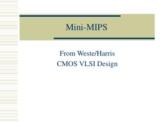 Mini-MIPS