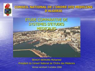 CONSEIL NATIONAL DE L’ORDRE DES MEDECINS D’ALGERIE