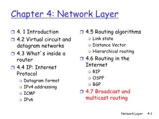 Chapter 4: Network Layer