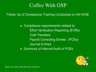 Coffee With OSP