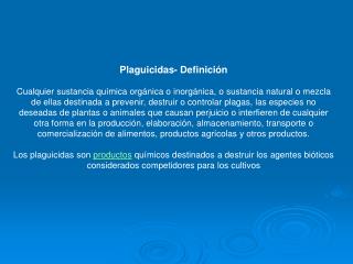 Plaguicidas- Definición