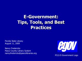 E-Government: Tips, Tools, and Best Practices