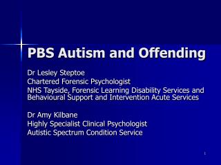 PBS Autism and Offending