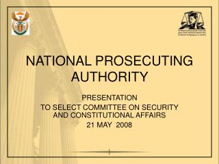 NATIONAL PROSECUTING AUTHORITY