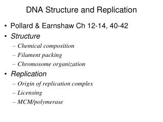 DNA Structure and Replication