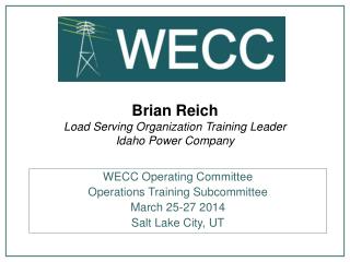 Brian Reich Load Serving Organization Training Leader Idaho Power Company