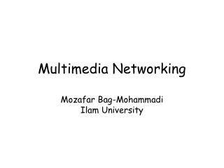 Multimedia Networking