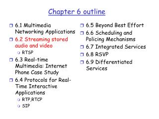 Chapter 6 outline