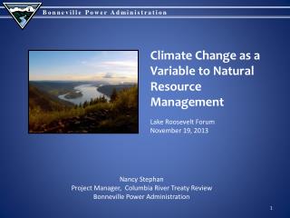 Climate Change as a Variable to Natural Resource Management