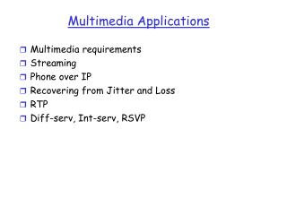 Multimedia Applications