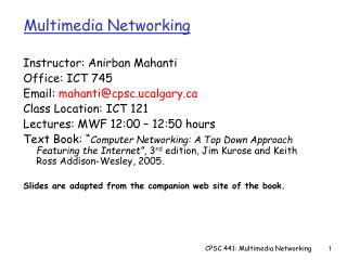 Multimedia Networking