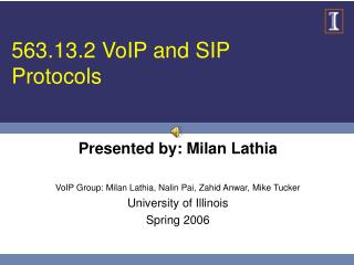 563.13.2 VoIP and SIP Protocols