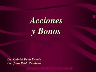 Acciones y Bonos