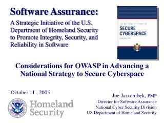 Software Assurance: A Strategic Initiative of the U.S. Department of Homeland Security
