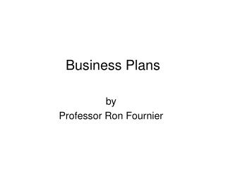 Business Plans