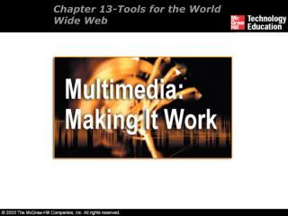 Chapter 13- Tools for the World Wide Web