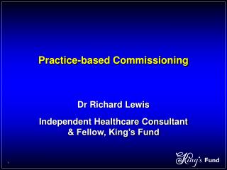 Practice-based Commissioning