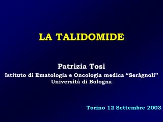 LA TALIDOMIDE