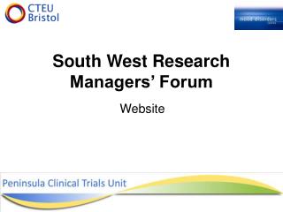 South West Research Managers’ Forum