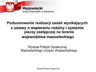 Podsumowanie realizacji zadań wynikających