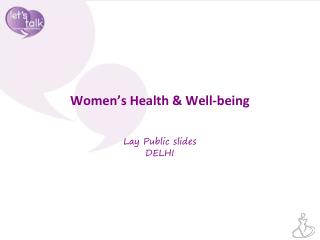 Women’s Health &amp; Well-being