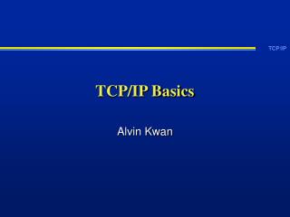 TCP/IP Basics