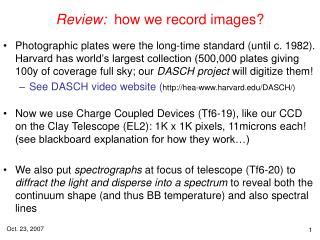 Review: how we record images?