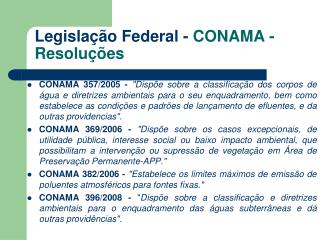Legislação Federal - CONAMA - Resoluções