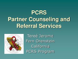 PCRS Partner Counseling and Referral Services