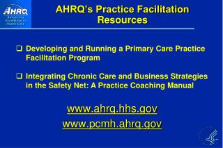 AHRQ’s Practice Facilitation Resources