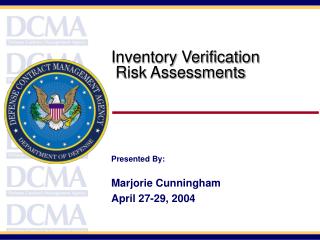 Inventory Verification Risk Assessments
