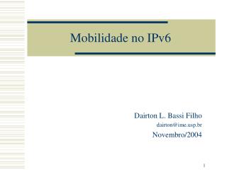 Mobilidade no IPv6