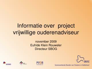 Informatie over project vrijwillige ouderenadviseur