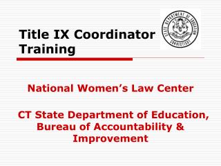 Title IX Coordinator Training