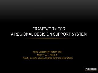 Framework for a regional decision support system