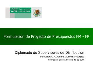 Formulación de Proyecto de Presupuestos FM - FP