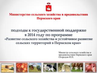 Министр сельского хозяйства и продовольствия Пермского края Огородов И.П.