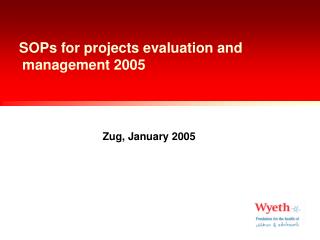 SOPs for projects evaluation and management 2005