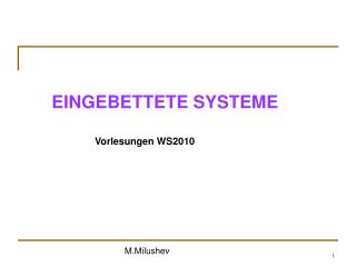 EINGEBETTETE SYSTEME