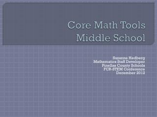 Core Math Tools Middle School