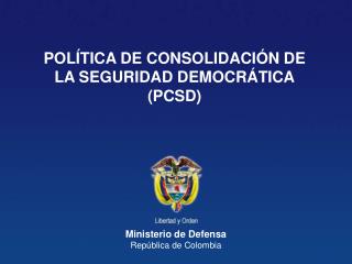 Ministerio de Defensa República de Colombia