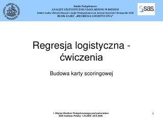 Regresja logistyczna - ćwiczenia