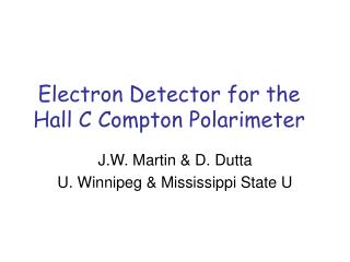 Electron Detector for the Hall C Compton Polarimeter