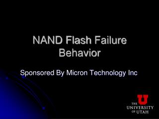 NAND Flash Failure Behavior