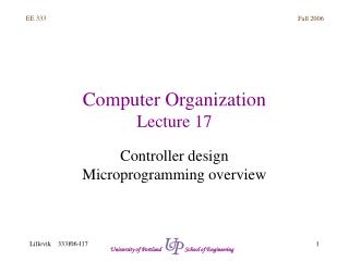 Computer Organization Lecture 17