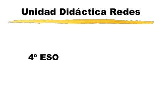 Unidad Didáctica Redes