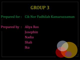 GROUP 3