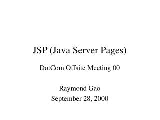 JSP (Java Server Pages)