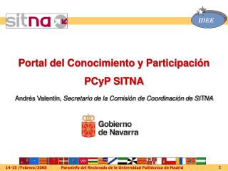 Portal del Conocimiento y Participación PCyP SITNA