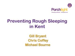 Preventing Rough Sleeping in Kent